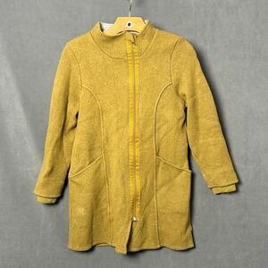 Disana Kids Boiled Wool Yellow Jacket Coat 11-12 Years Organic Merino Germany